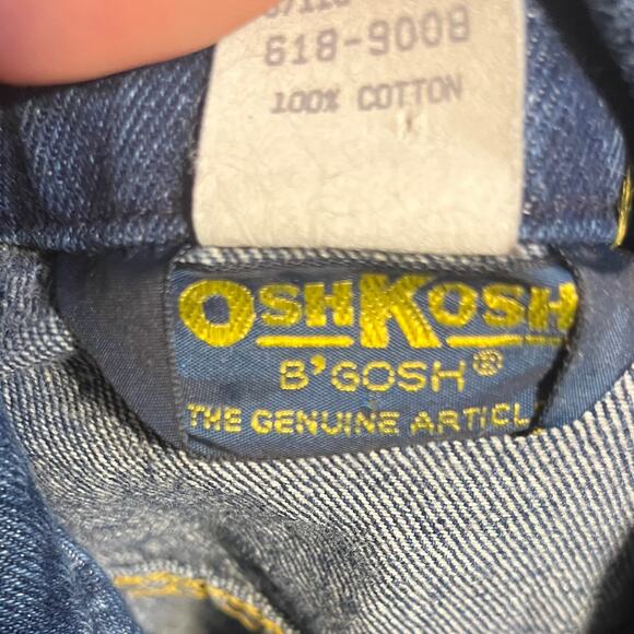 Vtg Oshkosh B Gosh Denim Jean Jacket Kids Sz 4 Toddler Snap Button Union USA - Picture 5 of 8